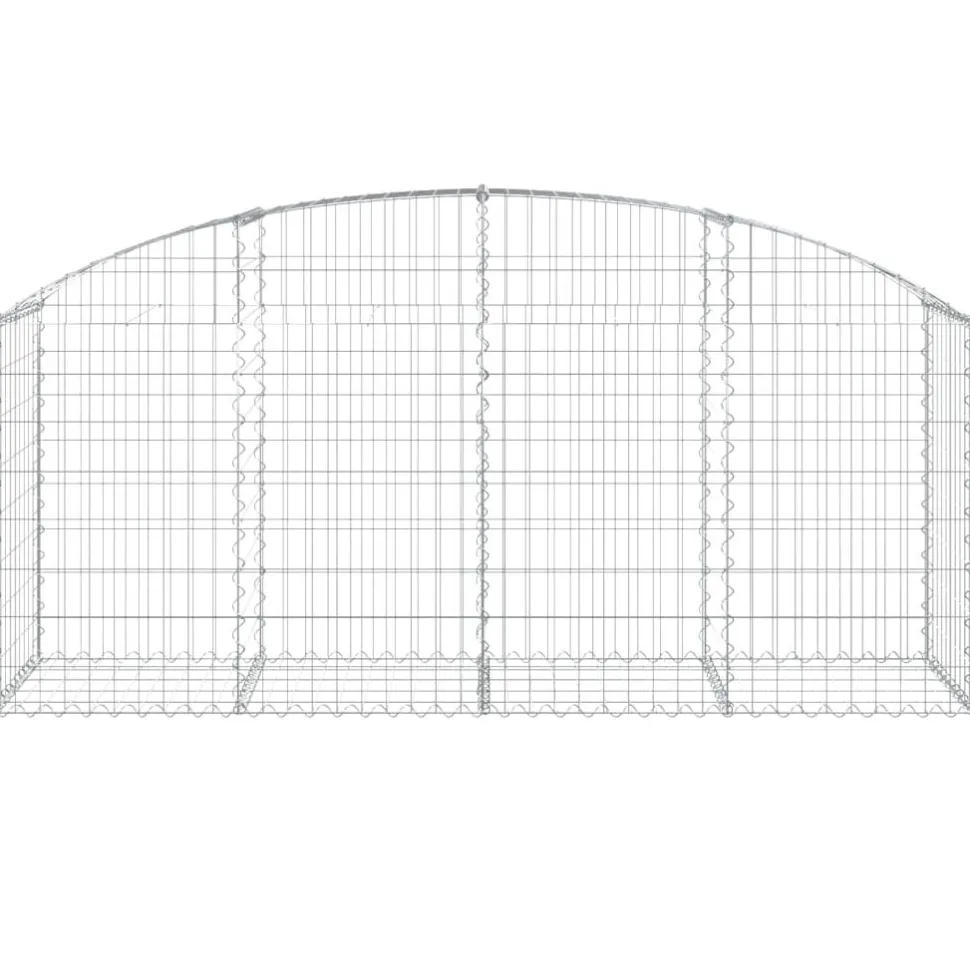 Kaareva kivikori 100x30x60/80 cm galvanoitu rauta