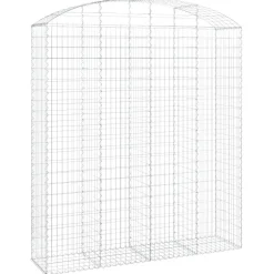 Kaareva kivikori 100x30x60/80 cm galvanoitu rauta