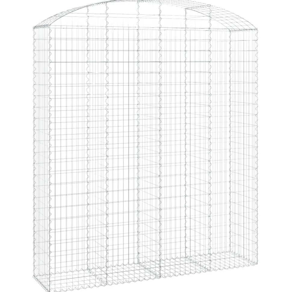 Kaareva kivikori 100x30x60/80 cm galvanoitu rauta