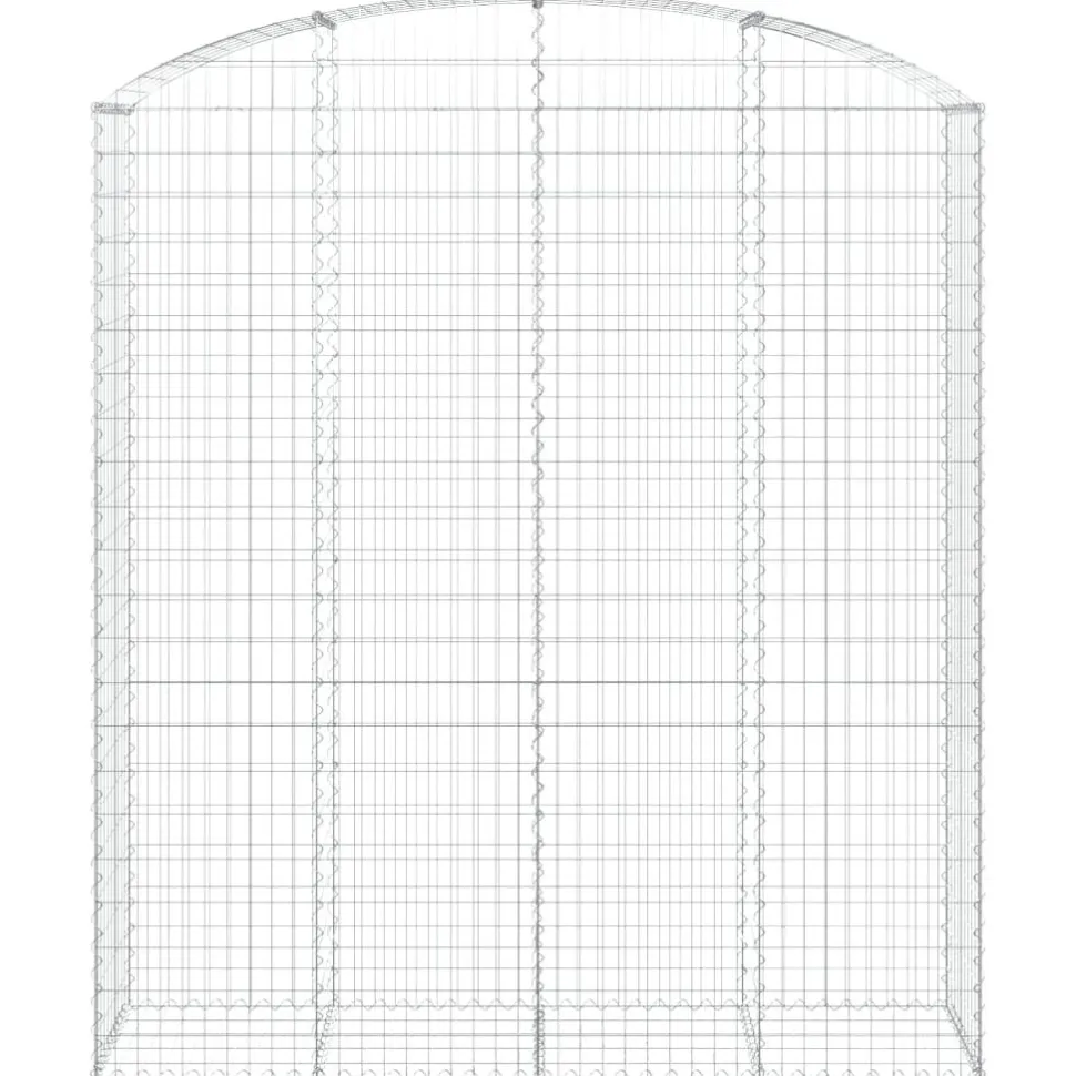 Kaareva kivikori 100x30x60/80 cm galvanoitu rauta