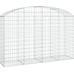 Kaareva kivikori 100x30x60/80 cm galvanoitu rauta