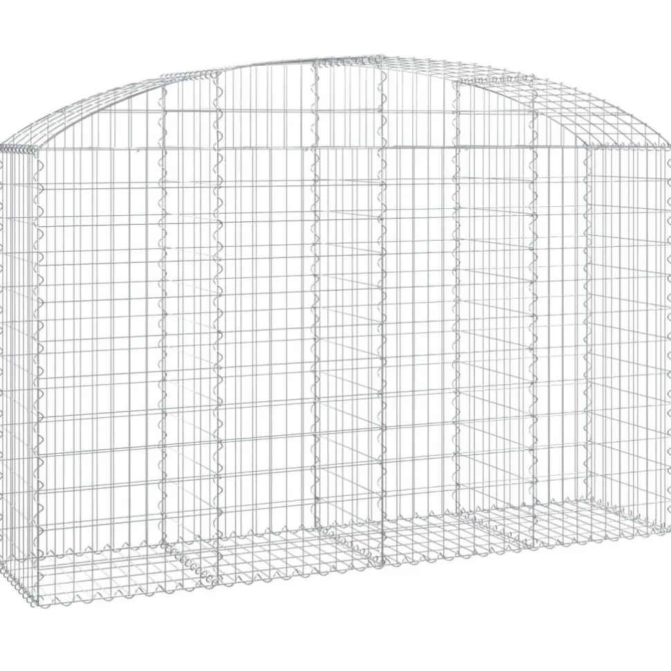 Kaareva kivikori 100x30x60/80 cm galvanoitu rauta