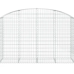 Kaareva kivikori 100x30x60/80 cm galvanoitu rauta
