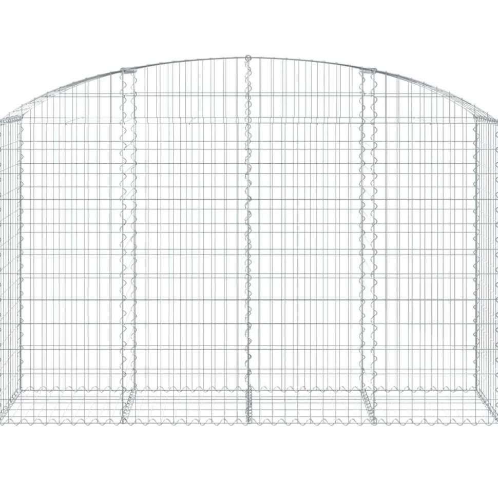 Kaareva kivikori 100x30x60/80 cm galvanoitu rauta