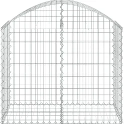 Kaareva kivikori 100x30x60/80 cm galvanoitu rauta