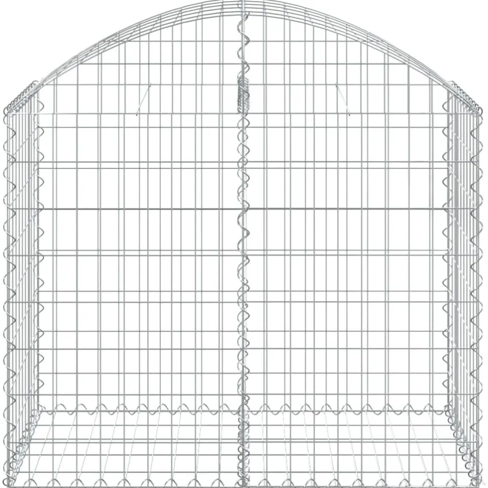 Kaareva kivikori 100x30x60/80 cm galvanoitu rauta