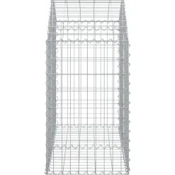 Kaareva kivikori 100x30x60/80 cm galvanoitu rauta