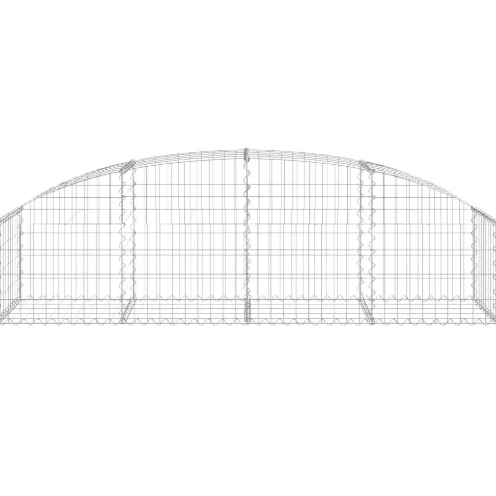 Kaareva kivikori 100x30x60/80 cm galvanoitu rauta