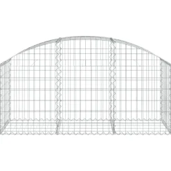 Kaareva kivikori 100x30x60/80 cm galvanoitu rauta