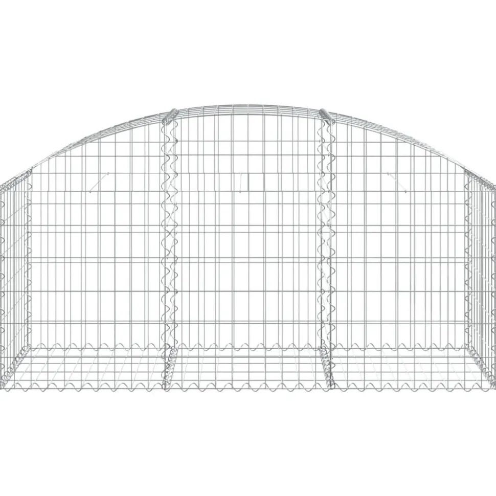 Kaareva kivikori 100x30x60/80 cm galvanoitu rauta