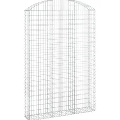Kaareva kivikori 100x30x60/80 cm galvanoitu rauta