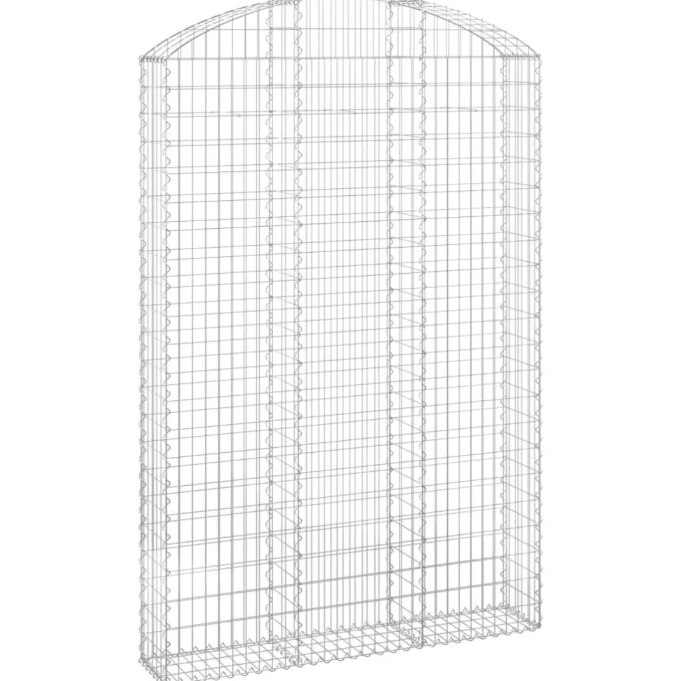 Kaareva kivikori 100x30x60/80 cm galvanoitu rauta