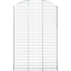 Kaareva kivikori 100x30x60/80 cm galvanoitu rauta