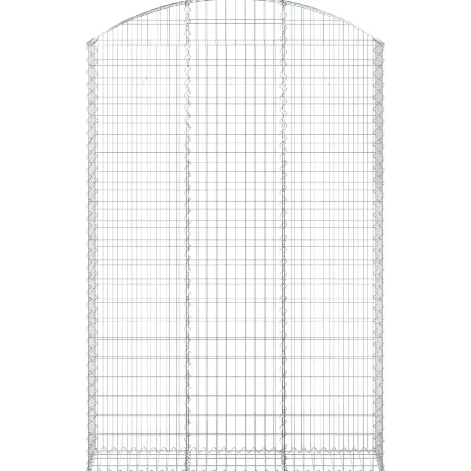 Kaareva kivikori 100x30x60/80 cm galvanoitu rauta