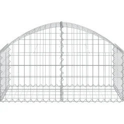 Kaareva kivikori 100x30x60/80 cm galvanoitu rauta