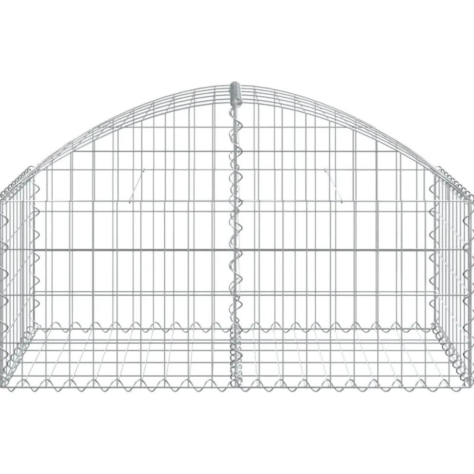 Kaareva kivikori 100x30x60/80 cm galvanoitu rauta