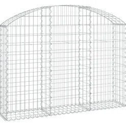 Kaareva kivikori 100x30x60/80 cm galvanoitu rauta