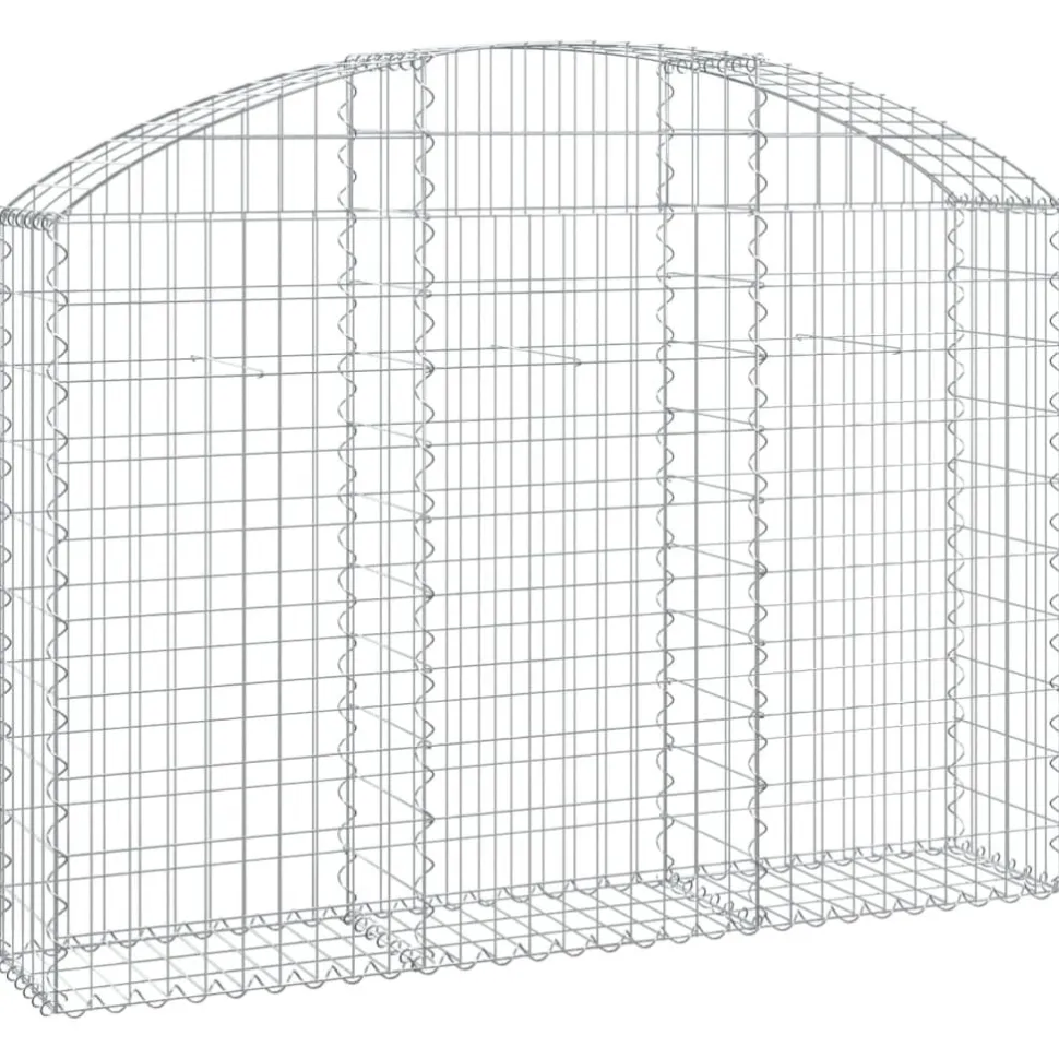 Kaareva kivikori 100x30x60/80 cm galvanoitu rauta