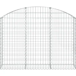 Kaareva kivikori 100x30x60/80 cm galvanoitu rauta