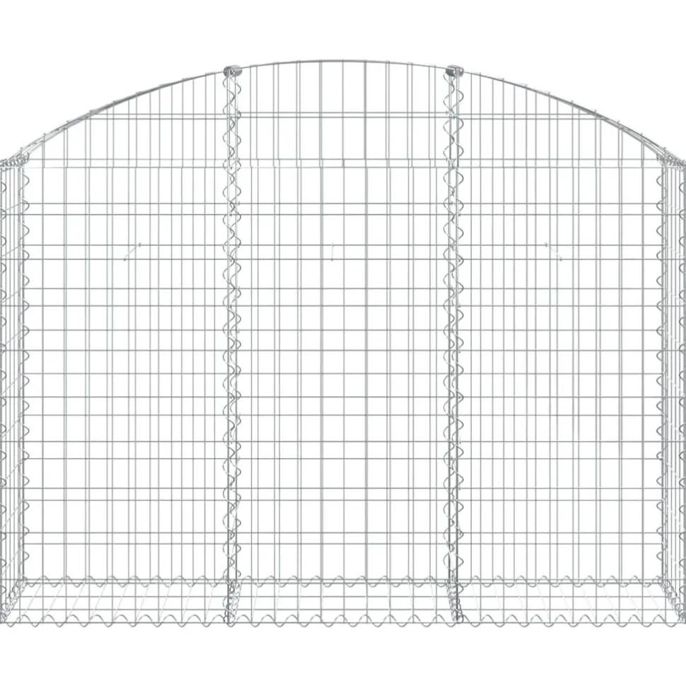 Kaareva kivikori 100x30x60/80 cm galvanoitu rauta