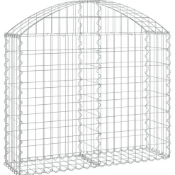 Kaareva kivikori 100x30x60/80 cm galvanoitu rauta