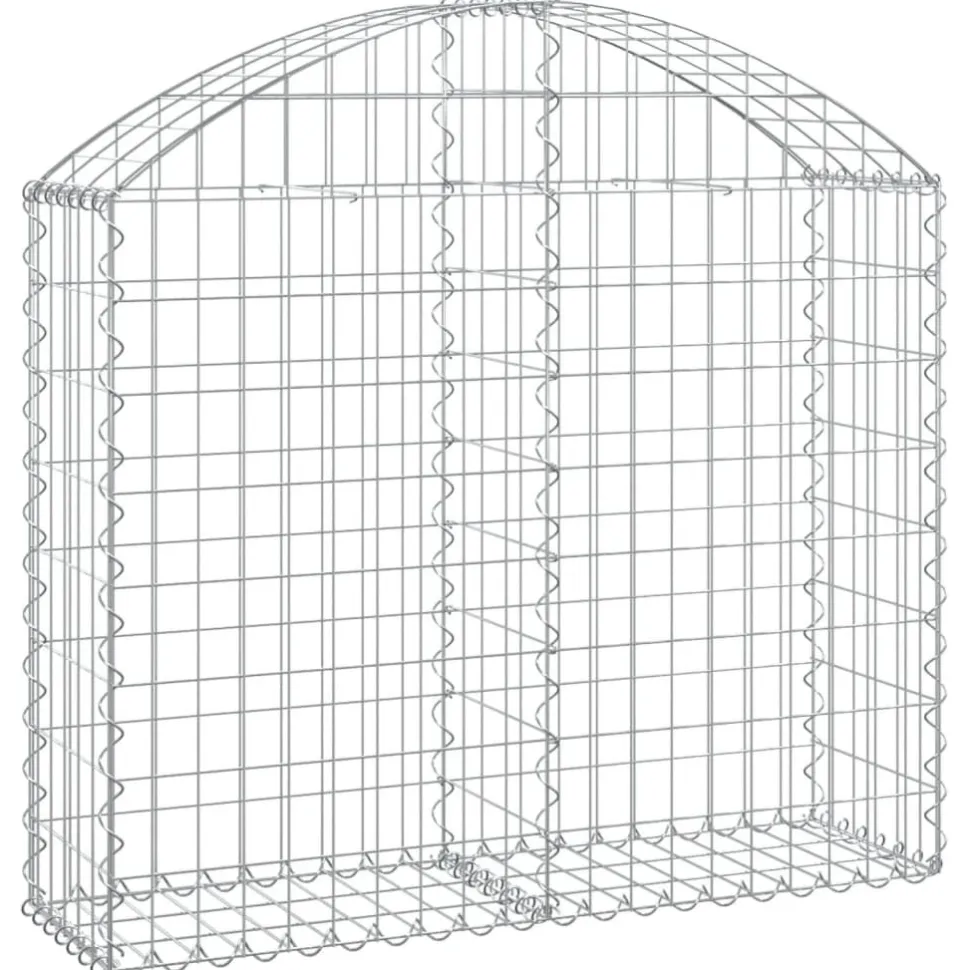 Kaareva kivikori 100x30x60/80 cm galvanoitu rauta