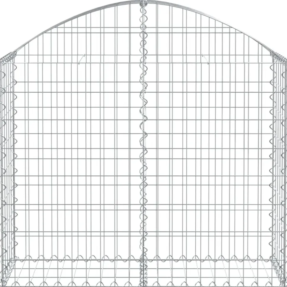 Kaareva kivikori 100x30x60/80 cm galvanoitu rauta