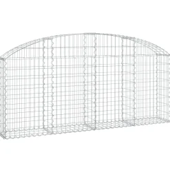 Kaareva kivikori 100x30x60/80 cm galvanoitu rauta