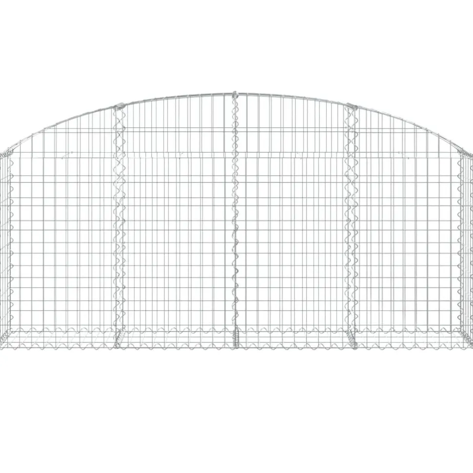 Kaareva kivikori 100x30x60/80 cm galvanoitu rauta