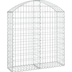 Kaareva kivikori 100x30x60/80 cm galvanoitu rauta