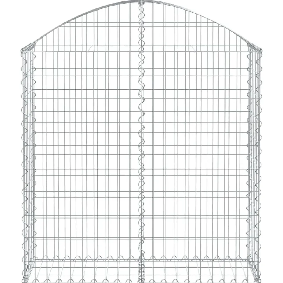Kaareva kivikori 100x30x60/80 cm galvanoitu rauta