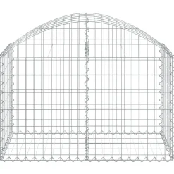 Kaareva kivikori 100x30x60/80 cm galvanoitu rauta