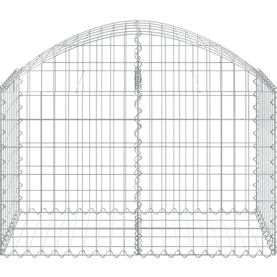 Kaareva kivikori 100x30x60/80 cm galvanoitu rauta
