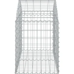 Kaareva kivikori 100x30x60/80 cm galvanoitu rauta