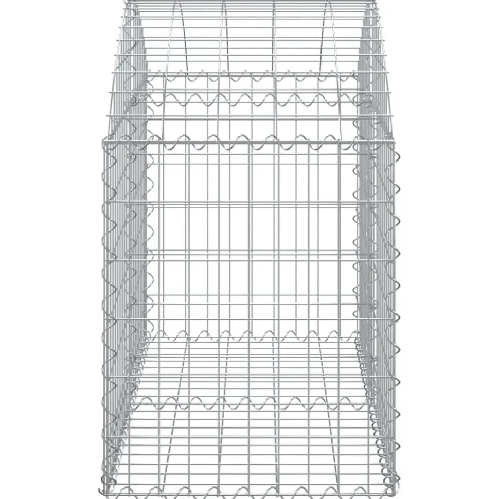 Kaareva kivikori 100x30x60/80 cm galvanoitu rauta