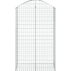 Kaareva kivikori 100x30x60/80 cm galvanoitu rauta