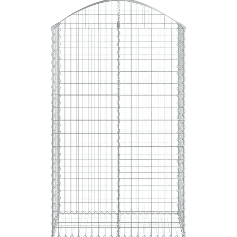 Kaareva kivikori 100x30x60/80 cm galvanoitu rauta