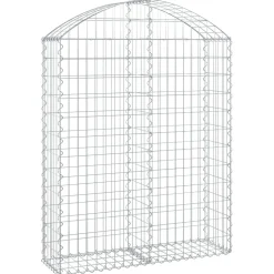 Kaareva kivikori 100x30x60/80 cm galvanoitu rauta