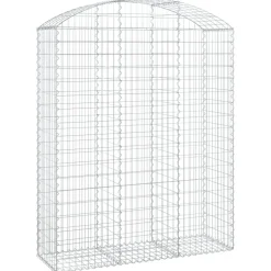 Kaareva kivikori 100x30x60/80 cm galvanoitu rauta