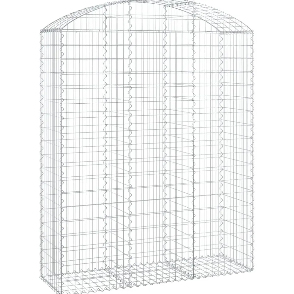 Kaareva kivikori 100x30x60/80 cm galvanoitu rauta