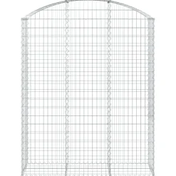 Kaareva kivikori 100x30x60/80 cm galvanoitu rauta