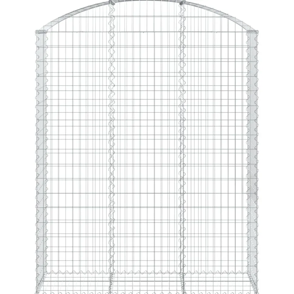 Kaareva kivikori 100x30x60/80 cm galvanoitu rauta