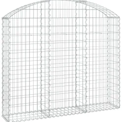 Kaareva kivikori 100x30x60/80 cm galvanoitu rauta