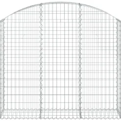 Kaareva kivikori 100x30x60/80 cm galvanoitu rauta