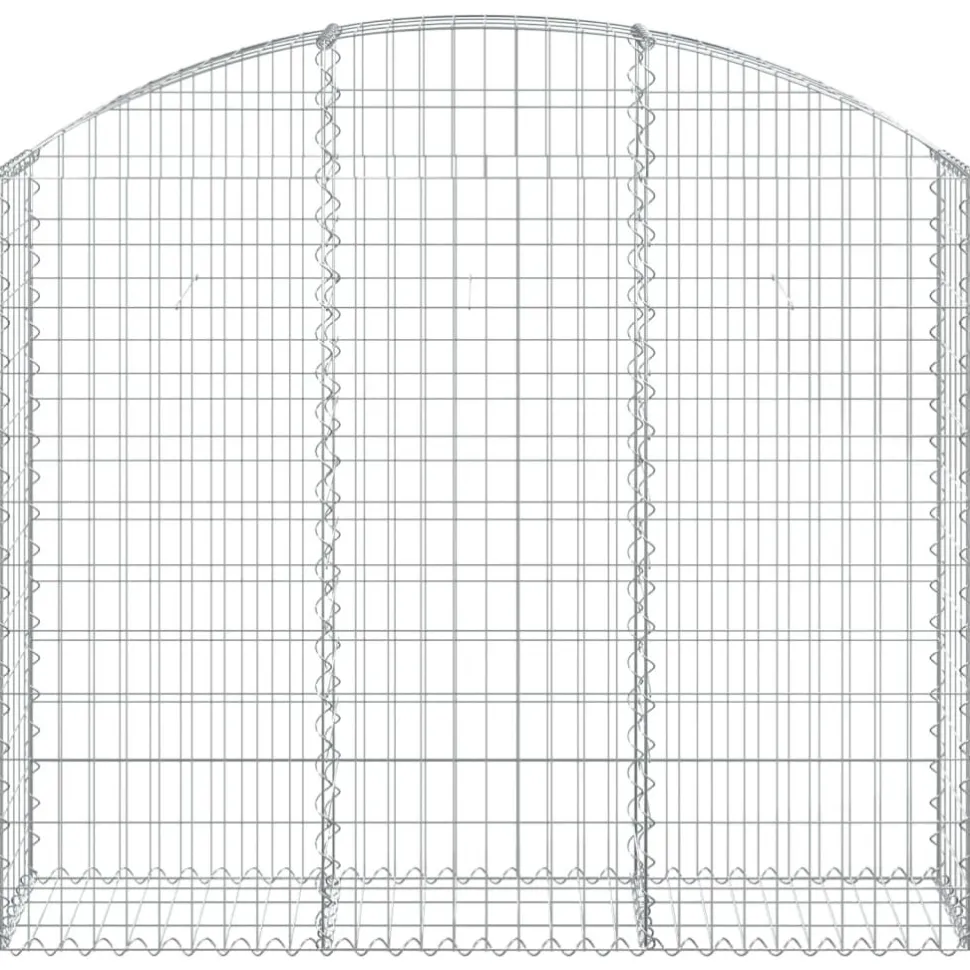 Kaareva kivikori 100x30x60/80 cm galvanoitu rauta