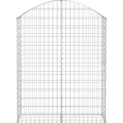 Kaareva kivikori 100x30x60/80 cm galvanoitu rauta