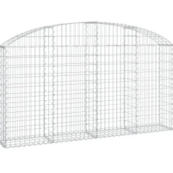 Kaareva kivikori 100x30x60/80 cm galvanoitu rauta