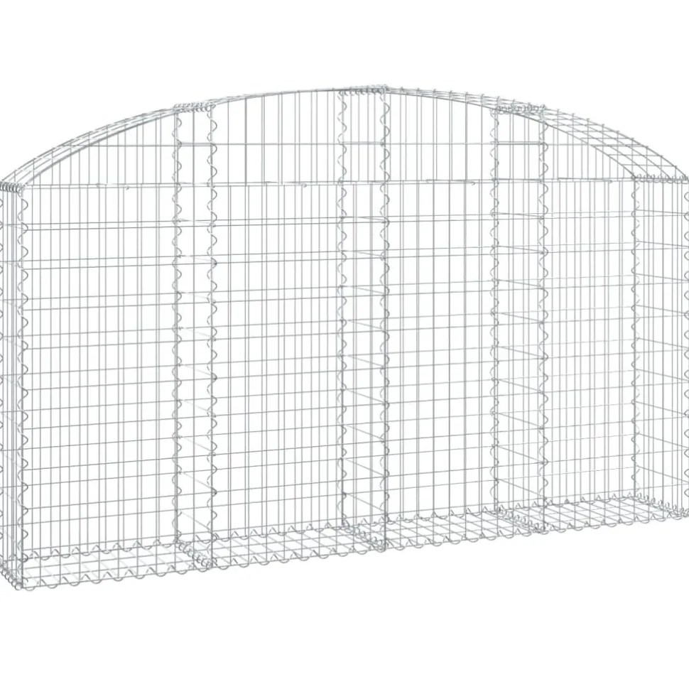 Kaareva kivikori 100x30x60/80 cm galvanoitu rauta