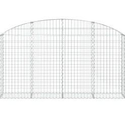 Kaareva kivikori 100x30x60/80 cm galvanoitu rauta