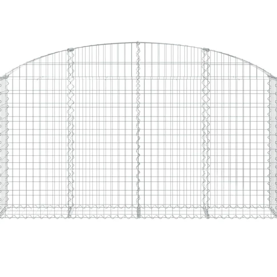 Kaareva kivikori 100x30x60/80 cm galvanoitu rauta
